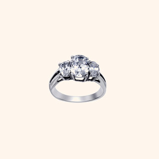 Princess Design Silver Ring
